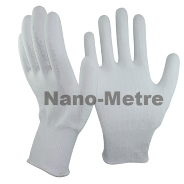 NMSAFETY 13 Gauge weiß Nylon und HPPE-Liner beschichtete weiße PU auf der Handfläche anti-schnitt- und schnittfeste Handschuhe